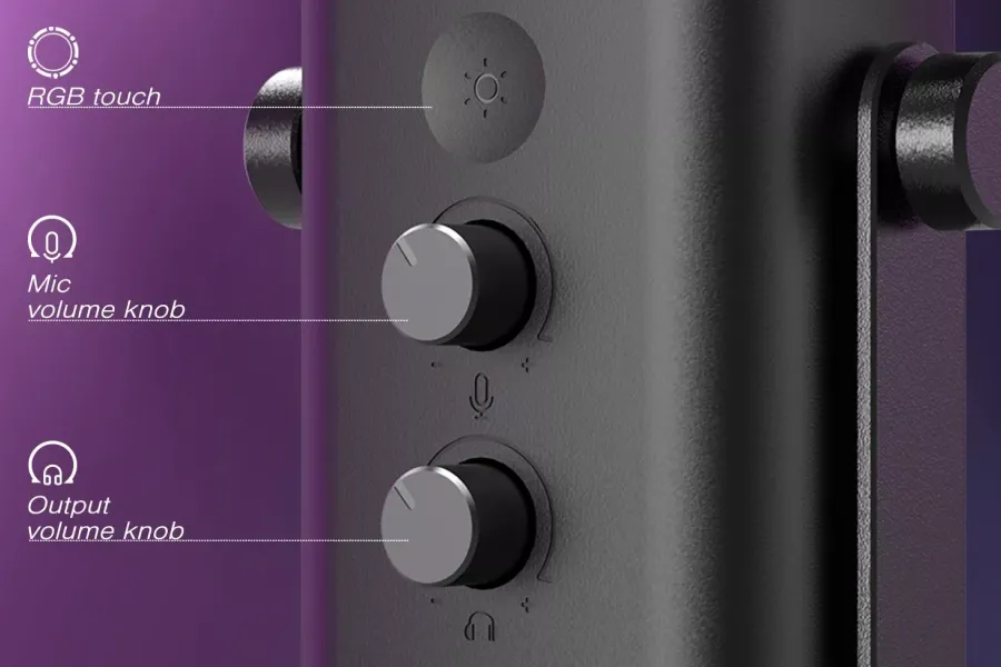 Studio Mic with Colorful Lights